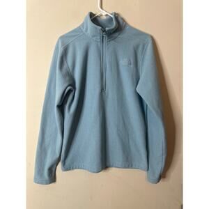 The North Face TKA 100 Womens Medium 1/4 Zip Fleece Shirt Jacket Blue S c2